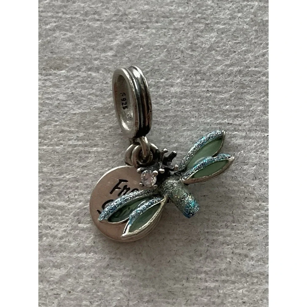 Pandora Dragonfly Double Dangle Charm ALE 925 Sterling Silver READ